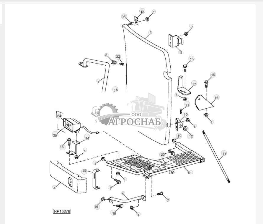 ENGINE ACCESS PLATFORM AND REAR LAMP ASSEMBLY 